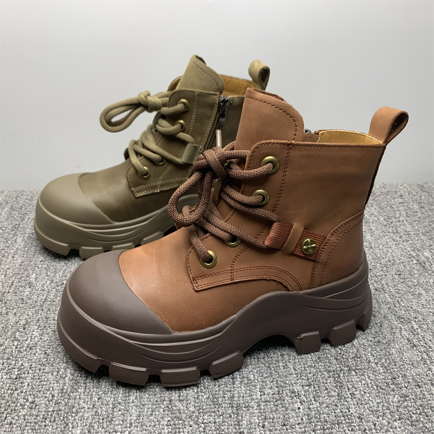 撤柜处理真皮厚底轻便马丁靴女秋冬季新款复古英伦风百搭休闲短靴,女鞋,马丁靴,淘宝优惠券,粉丝福利购,淘宝优惠卷