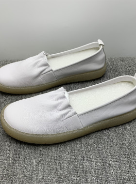 撤柜处理42码真皮牛津软底妈妈鞋女2026新款一脚瞪浅口舒适奶奶鞋