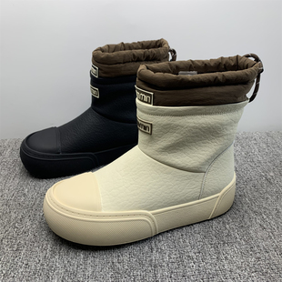 撤柜处理厚底雪地靴女2025冬季新款防水加绒保暖防滑中筒显瘦棉鞋