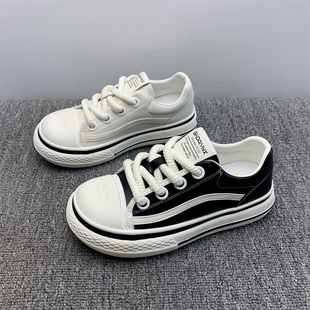 牛皮休闲面包鞋 品牌撤柜处理真皮女鞋 新款 秋季 厚底丑萌运动小白鞋