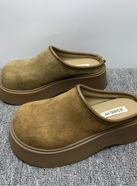 品牌撤柜处理厚底博肯包头半拖鞋女2025新款外穿小个子懒人穆勒鞋