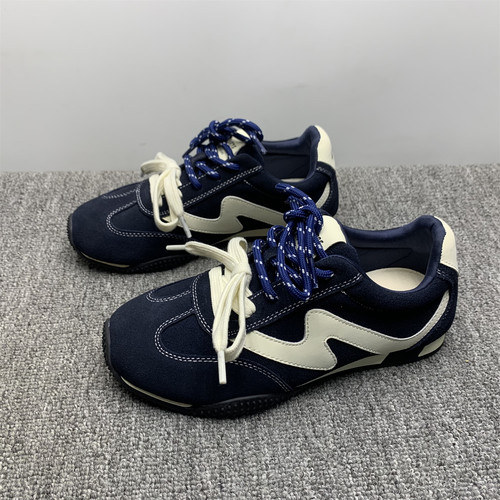 商场撤柜处理真皮德迅鞋女2025秋新款平底复古运动鞋软底休闲板鞋