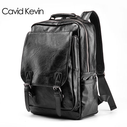 Cavid Kevin欧美时尚男士双肩包大容量休闲包电脑包学生商务背包