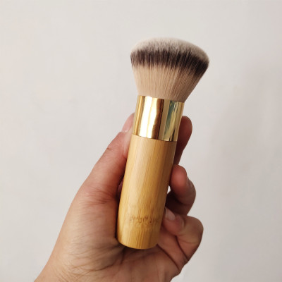 家竹便携圆头粉刷粉底液粉饼柔软