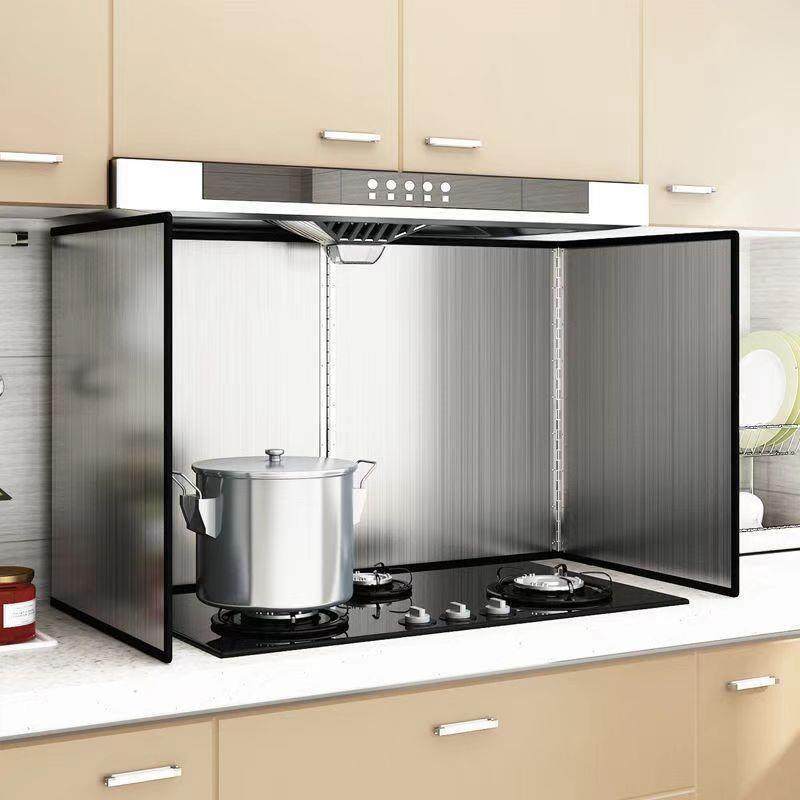 不锈钢挡板炒菜防溅防油油烟机隔热挡板厨房挡油板煤气灶台燃气灶