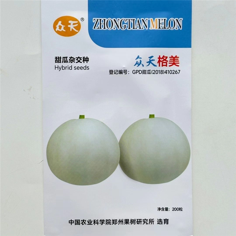 格美甜瓜种子 早中熟白色薄皮肉白色香瓜种籽肉厚细腻口感佳