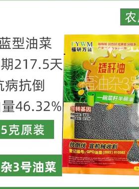 矮杆油福油杂3用号种高子抗病抗倒伏高产油杂交蓝油菜甘食 油EGH