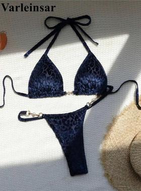 S - XL Leopard Mini Micro Thong Bikini Women Swimwear Female