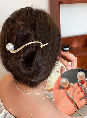 Korean Fashion Pearl Hair Claw Clips For Women Girls Elegant