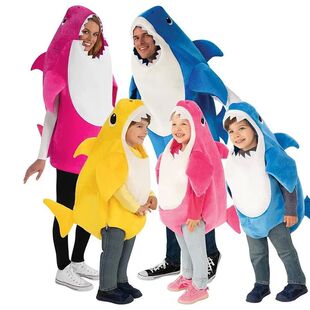 Toddler Baby Shark Costume Mommy Baby Shark Cosplay Coat Hal