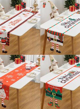 Christmas table flag cotton and linen elderly table mat