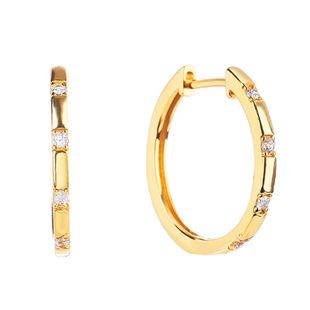 Poulisa 1.5MM Moissanite 925 Sterling Silver Hoop Earrings S