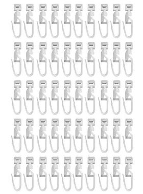 124E 50Pcs Curtain Slide Hooks Drapery Gliders Enhancing