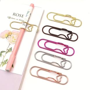 10/6pcs Cute Pen Clip Bookmarks - Fun Shaped Paper Clips for