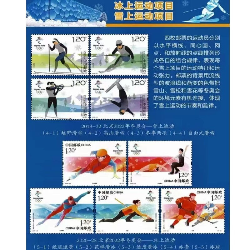 Zhencang 2021 stamps 2021-12 Beijing 2022 Winter Olympic Games - commemorative stamps for competition venues to build a dream|