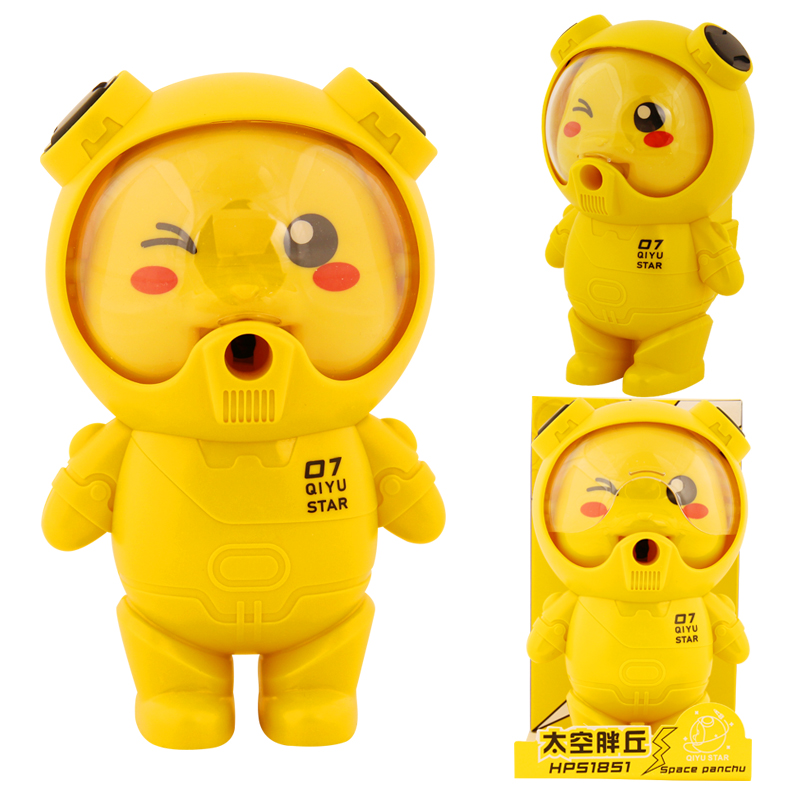 皮卡丘转笔刀塑料自动手摇削笔机