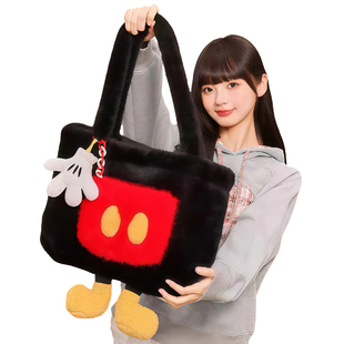 米奇老鼠迪士尼爪子手提单肩包包毛绒公仔儿童冬天大容量女生礼物