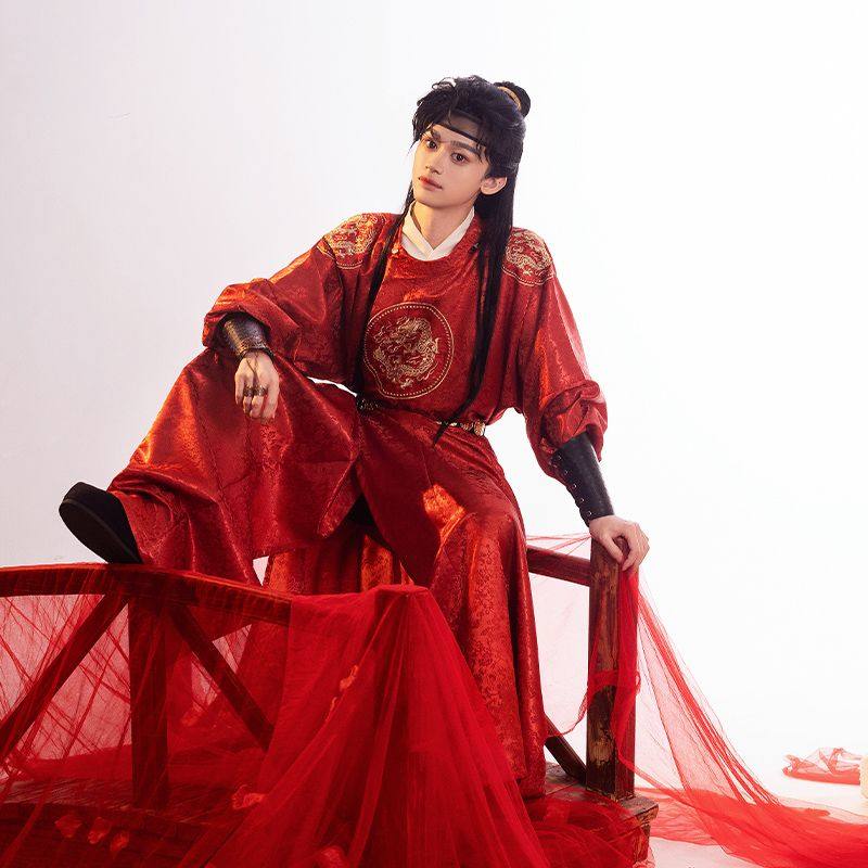 汉服男秋冬2026新款唐制圆领袍古装男士明制道袍仙气古风男装成人,模玩/动漫/周边/娃圈三坑/桌游,古风/国风套装,淘宝优惠券,粉丝福利购,淘宝优惠卷