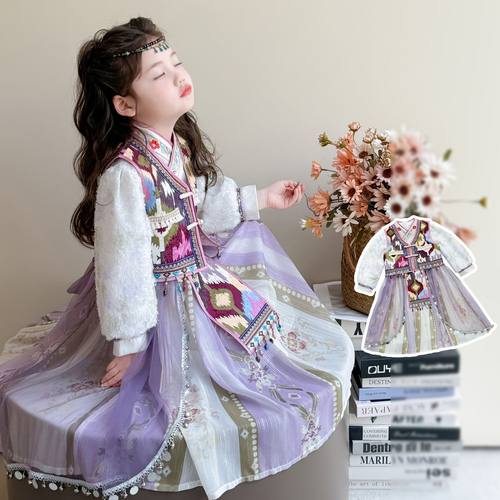 女童汉服连衣裙2025新款超仙襦裙