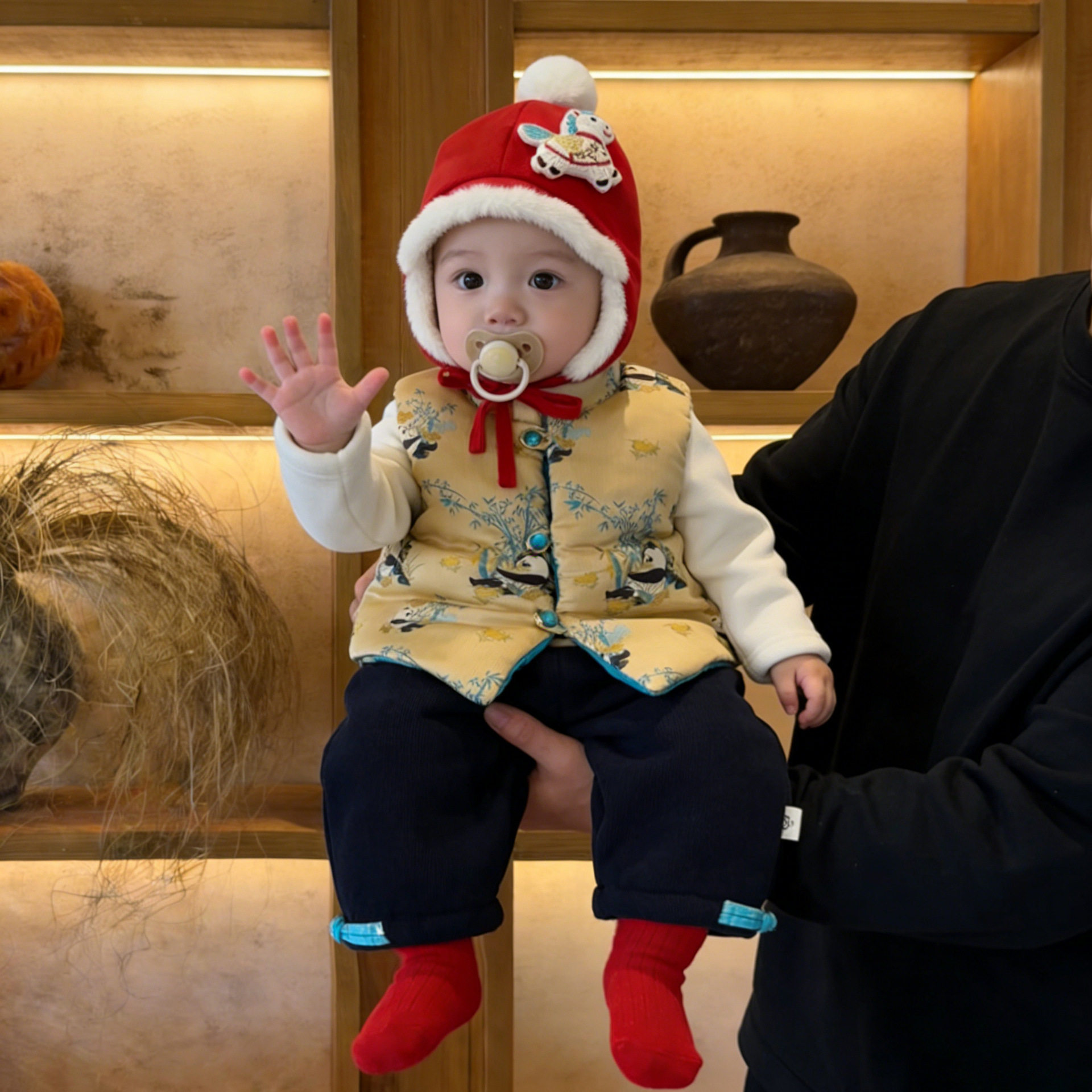 男童新中式加绒夹棉马甲背心秋冬季新款儿童宝宝拜年唐装坎肩外穿,模玩/动漫/周边/娃圈三坑/桌游,古风/国风套装,淘宝优惠券,粉丝福利购,淘宝优惠卷