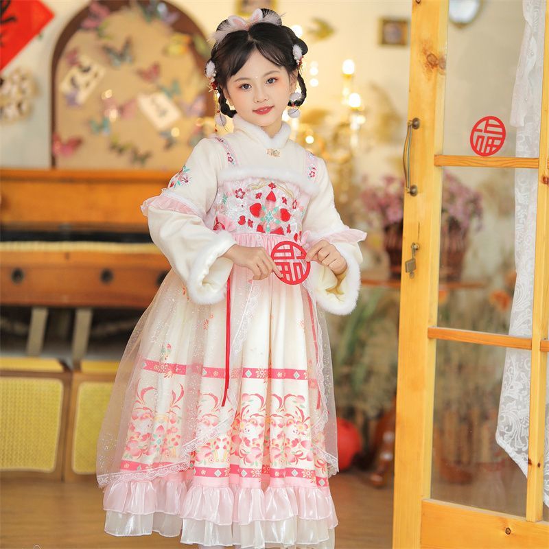 汉服女童连衣裙冬季新款