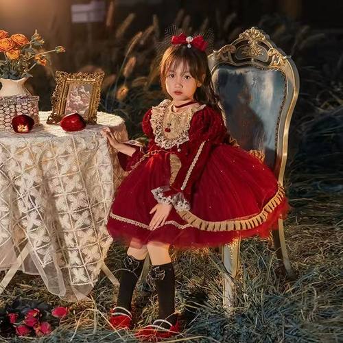 儿童连衣裙女童冬季洛丽塔裙