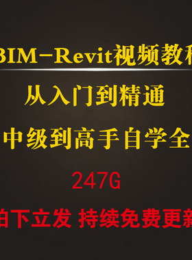2020BIM-Revit建筑结构建模机电水电暖自学族库基础入门视频教程