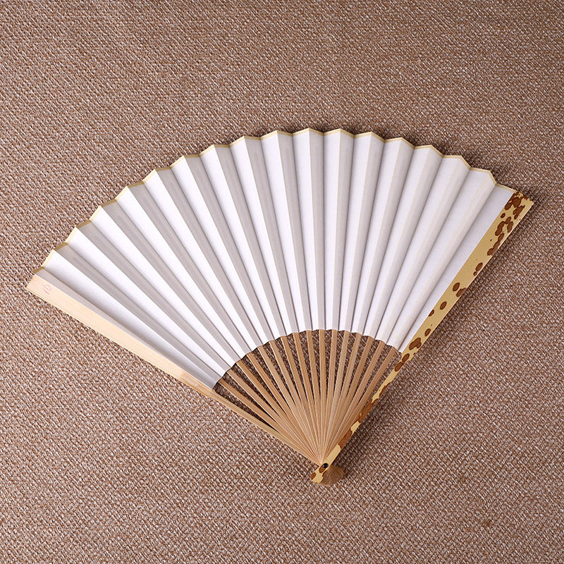 扇子空白折扇梅妃竹9寸9.5寸18方苏工扇面中国风工艺礼品文玩纸扇