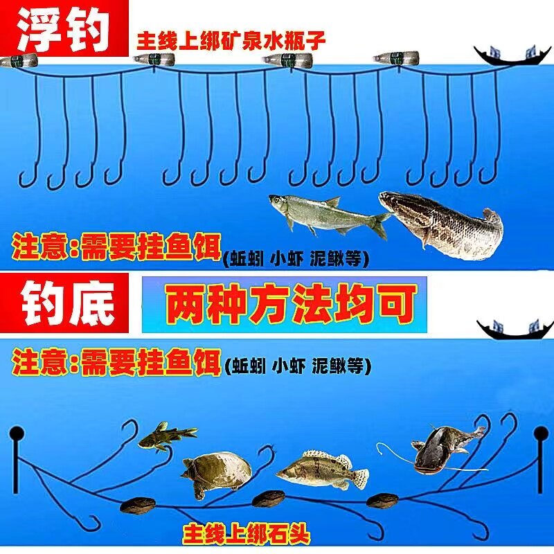 排钩延绳钓主线海钓鱼钩海钓串钩鳗鱼黑鱼鲶鱼王八黄辣丁甲鱼线组,户外/登山/野营/旅行用品,鱼钩,淘宝优惠券,粉丝福利购,淘宝优惠卷