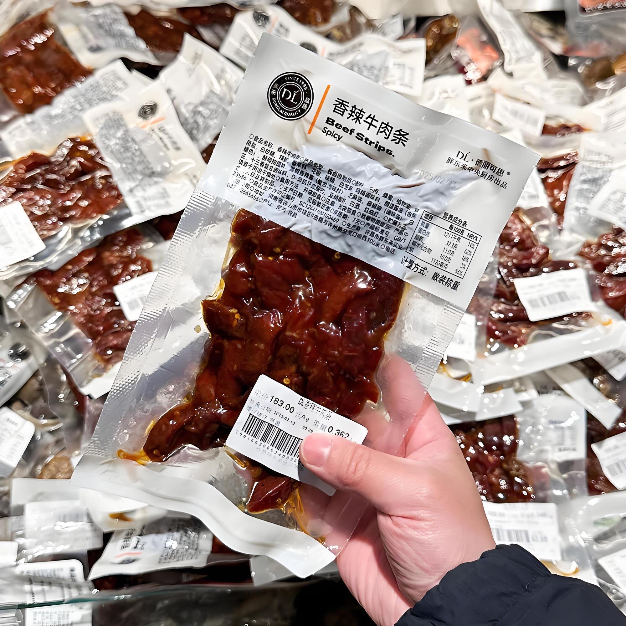 胖东来牛肉干正品代购DL麻辣德丽可思甜辣香辣牛肉条随机真空包