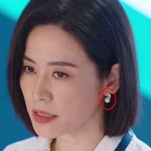 巨塔之后宣萱董一妍陈桢怡王启心同款耳环耳钉金色叶子珠子新款