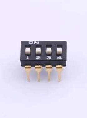 YDD04H2 拨码开关 4位高拨键黑色插件2.54MM拨码开关 插件
