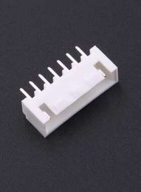KH-A2504-07A 线对板针座 间距:2.54mm 1x7P 白色 插件,P=2.5mm
