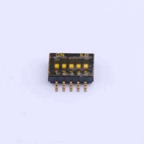 DSHP05TSGET 拨码开关 1.27mm 5位贴片拨码开关(S脚) SMD-10P,5.4