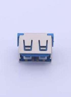 919-162A1052D10400 USB连接器 Type-A 母 弯插 蓝色 插件