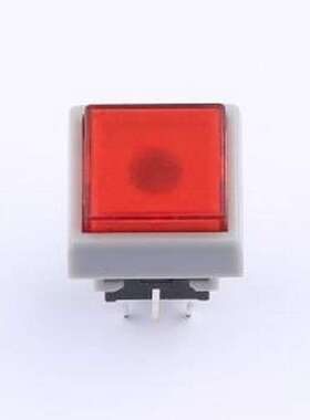 K6-6133D-L1-02 按键开关 自锁带灯开关 红色12.5mm*12.5mm 插件