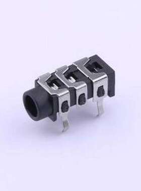 PJ-3135-B 音频连接器(耳机) 3.5mm耳机座 黑色 插件