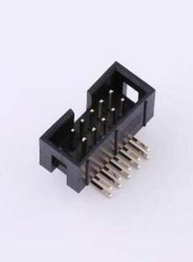 GPHB204-0502A001A1BC 排针 2x5P 间距:2.54mm 方针 弯插 插件,P=