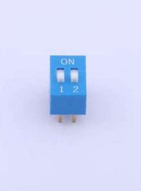 TA-02R 拨码开关 拨码开关蓝色02P-180度 间距2.54mm 立式直插正