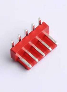 XY-VH3.96-5A21-R 线对板针座 VH 3.96mm 1x5P 弯插 红色 弯插,P=