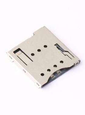 MICRO SIM 6+1P H1.5 SIM卡连接器 自弹式 MicroSIM卡 卡座 SMD
