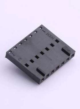 HX25418-7Y 胶壳(线对板/线对线) 1x7P 2.54mm 黑色 P=2.54mm