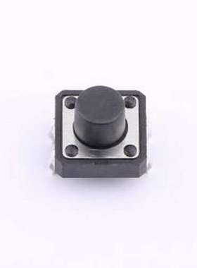 TS-1280HK 轻触开关 12*12*8mm 插脚轻触开关 黑色 4脚 弹力250gf