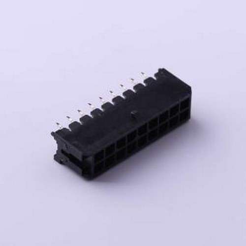 C3030WV-F-2X09P 线对板针座 2x9P 间距:3mm 直插 黑色 插件,P=3m