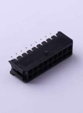 C3030WV-F-2X09P 线对板针座 2x9P 间距:3mm 直插 黑色 插件,P=3m