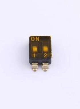 DSIC-02-TS-GER 拨码开关 2.54mm间距 2位 贴片低柄 DSIC黑色 拨