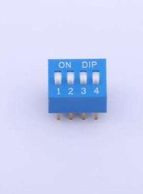 TA-04R 拨码开关 拨码开关蓝色04P-180度 间距2.54mm 立式直插正