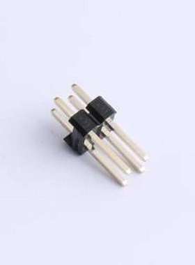GPHA201-0202A001R1AA 排针 2x2P 间距:2.54mm 直插 插件,P=2.54m