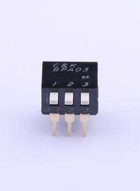 BPA03B 拨码开关 间距2.54mm 琴键 3位拨码开关 插件