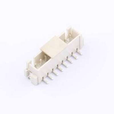 MXXH-2.54-08P-LT1-0-A 线对板针座 间距:2.5mm 立贴 象牙白 SMD,